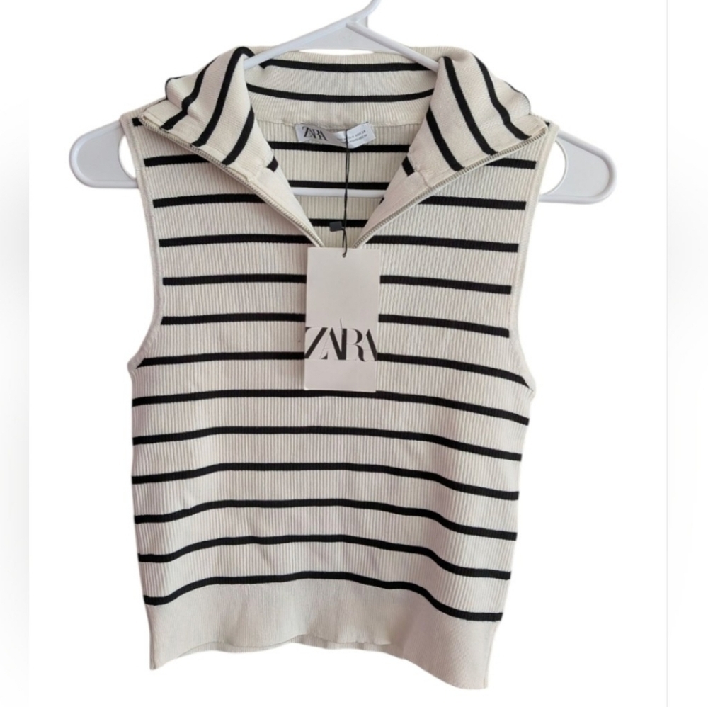 NWT Zara Women's Striped Sleeveless Top - Picture 7 of 8
